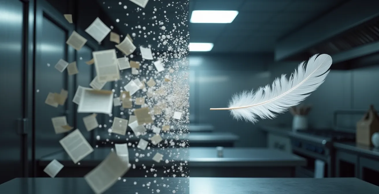 Vue d'ensemble d'un système de ventilation commercial montrant l'équilibrage entre extraction et apport d'air