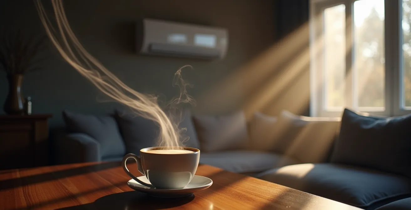 Visualisation du flux d'air constant d'un système Inverter dans une pièce