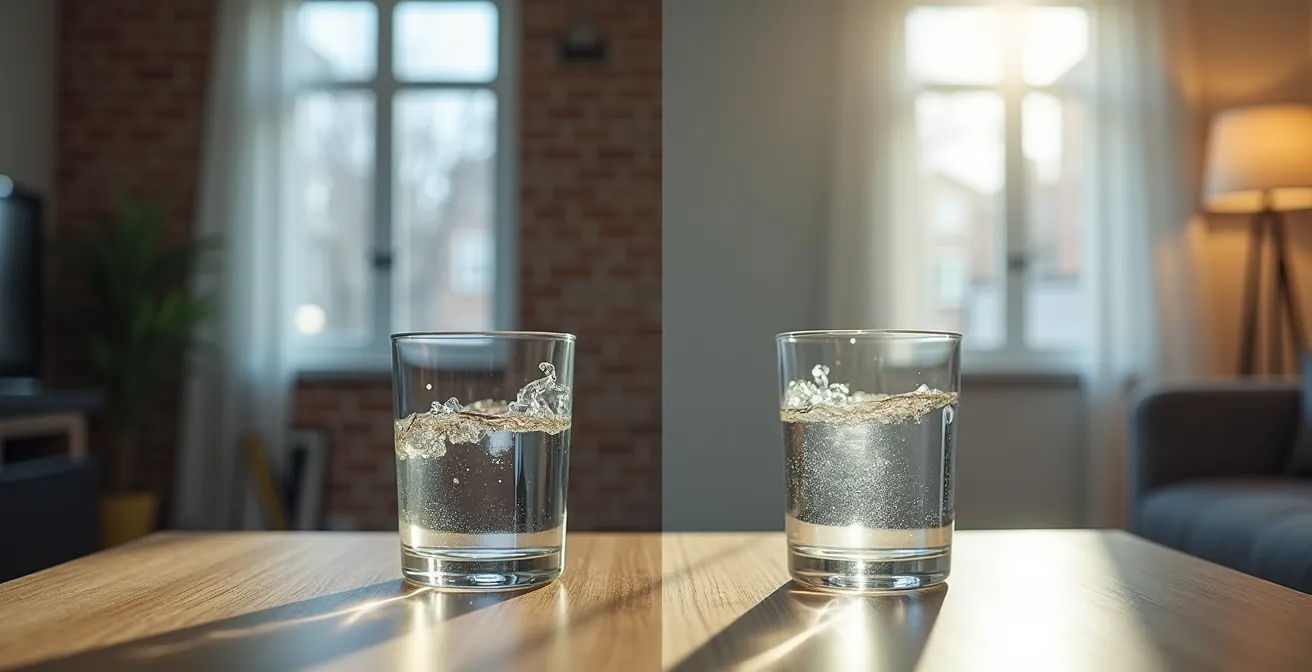 Comparaison visuelle du niveau sonore entre moteur standard et moteur ECM dans une maison montréalaise