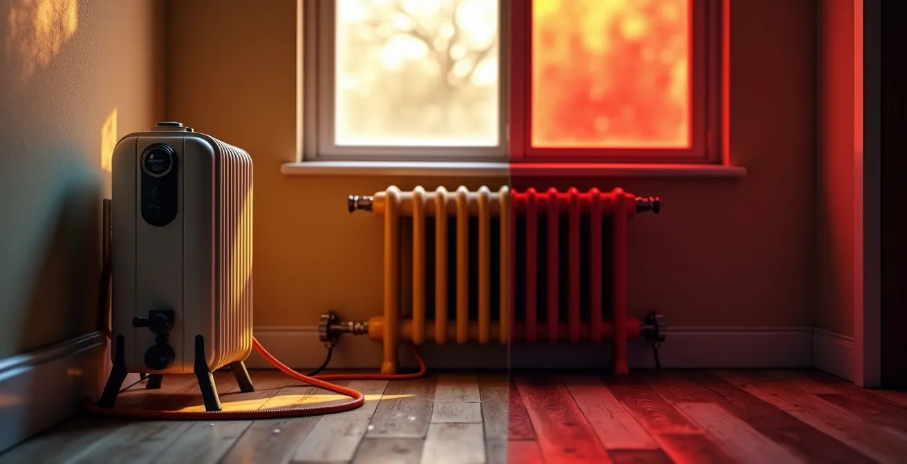 Installation sécuritaire d'un radiateur d'appoint dans un contexte d'urgence plomberie